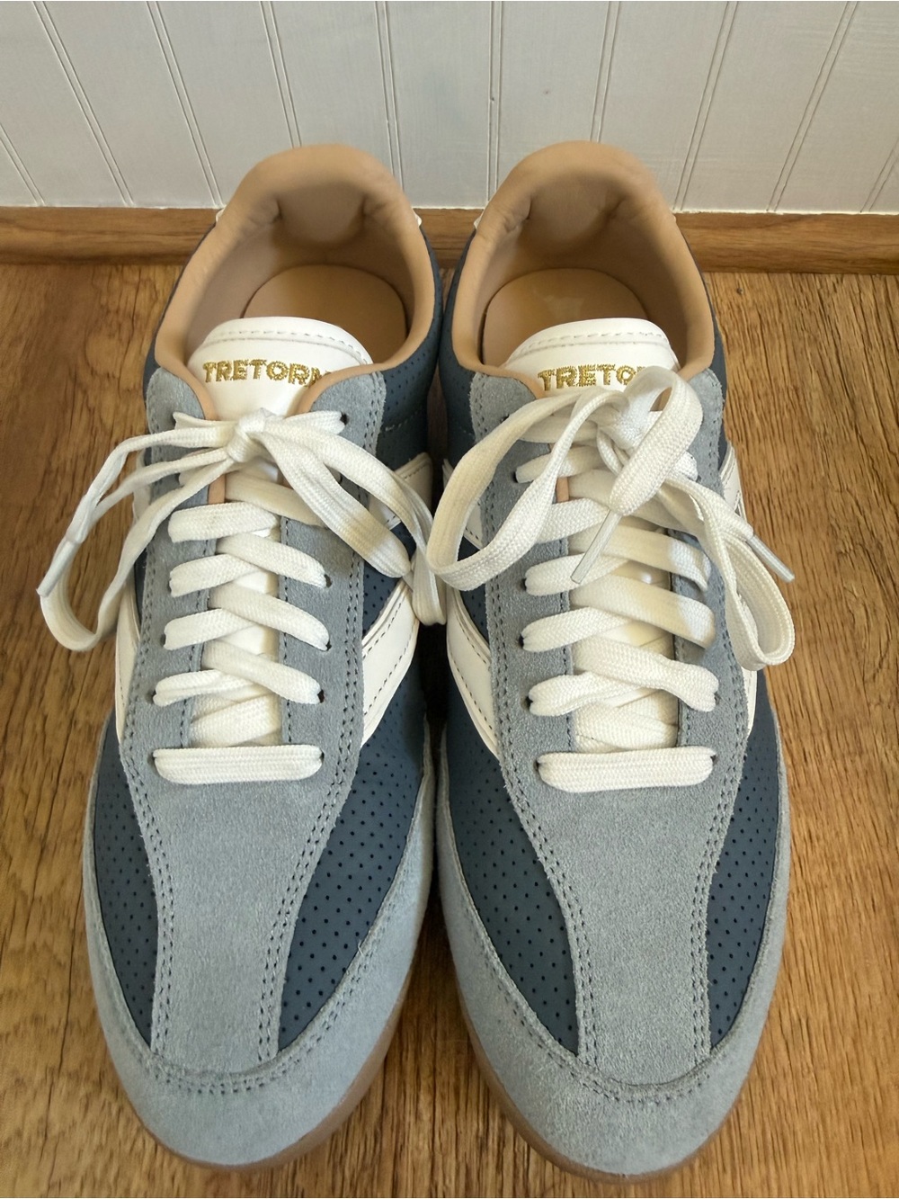 Tretorn Rawlins 2.0 Retro Men's Sneakers Navy/Light Blue Suede Size 9